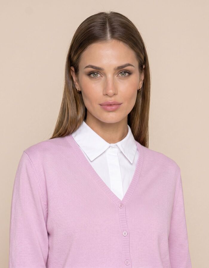 Gilet pull fuchsia Due Amanti (Juhel/Bright Pink)
