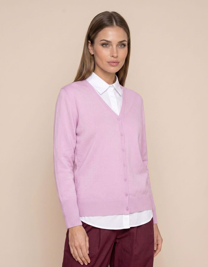 Gilet pull fuchsia Due Amanti (Juhel/Bright Pink)