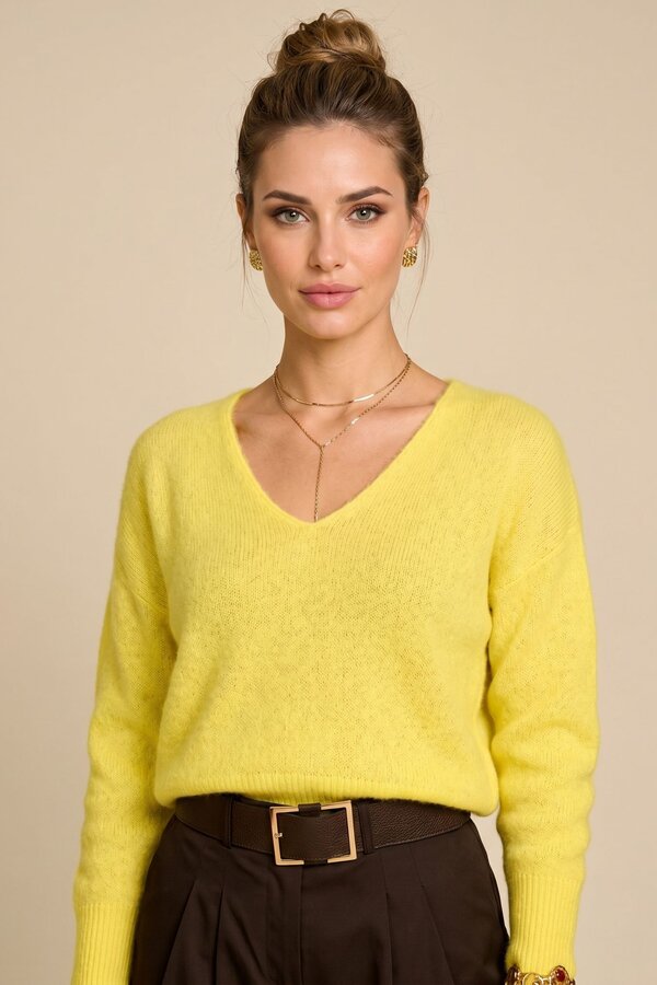 Pull Geel Due Amanti ( Jule/Yellow/Choc )