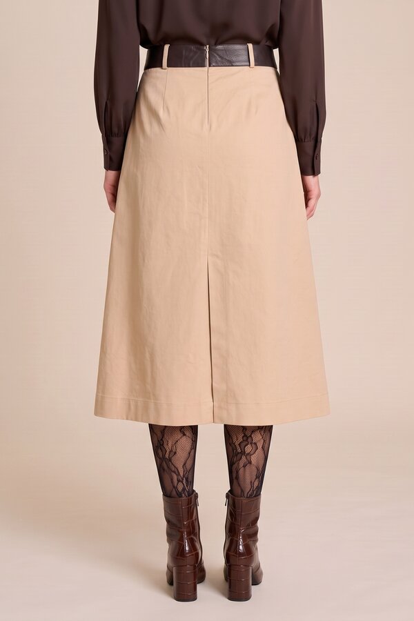Jupe Beige Due Amanti ( Susan Cuir/Beige/Marron )