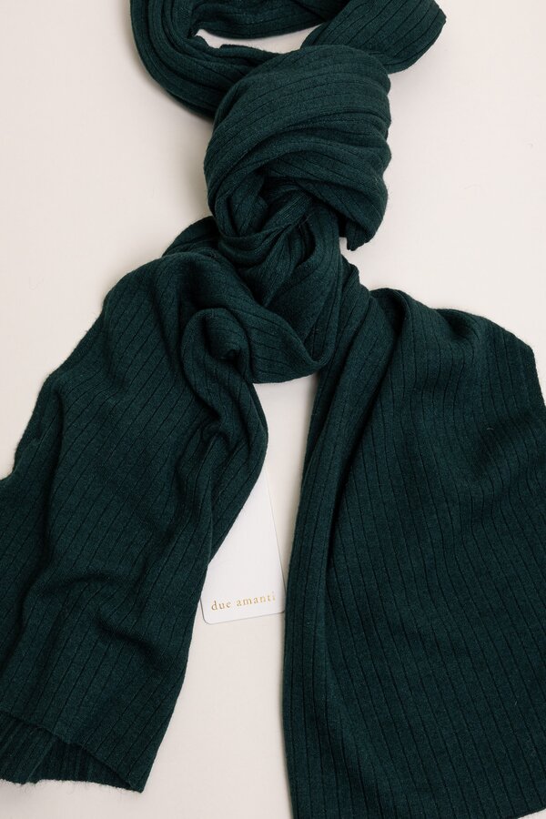 Sjaal Groen Due Amanti ( Tany/Dark Green )