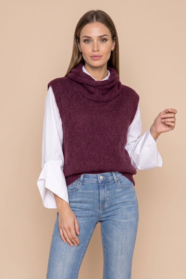 Pull Bordeaux Due Amanti ( Tulipe/Bordeaux )