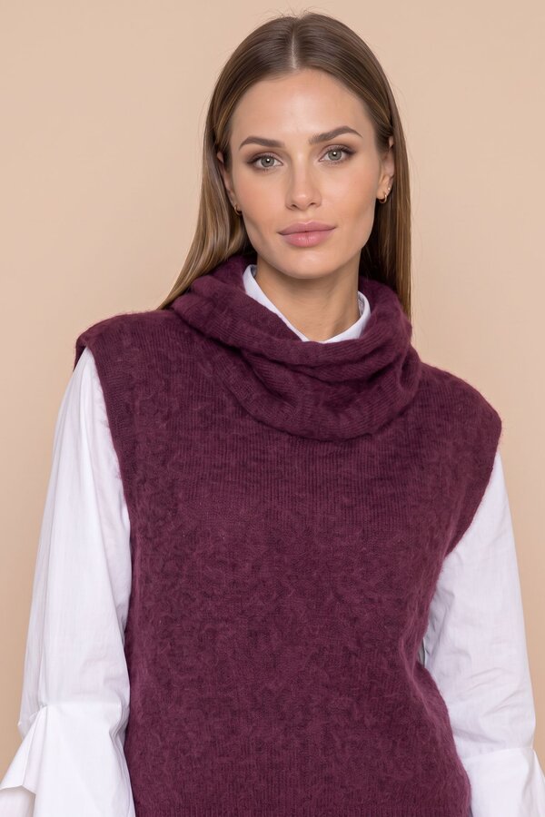 Pull Bordeaux Due Amanti ( Tulipe/Bordeaux )