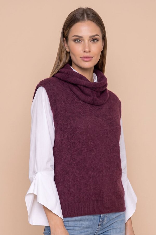 Pull Bordeaux Due Amanti ( Tulipe/Bordeaux )
