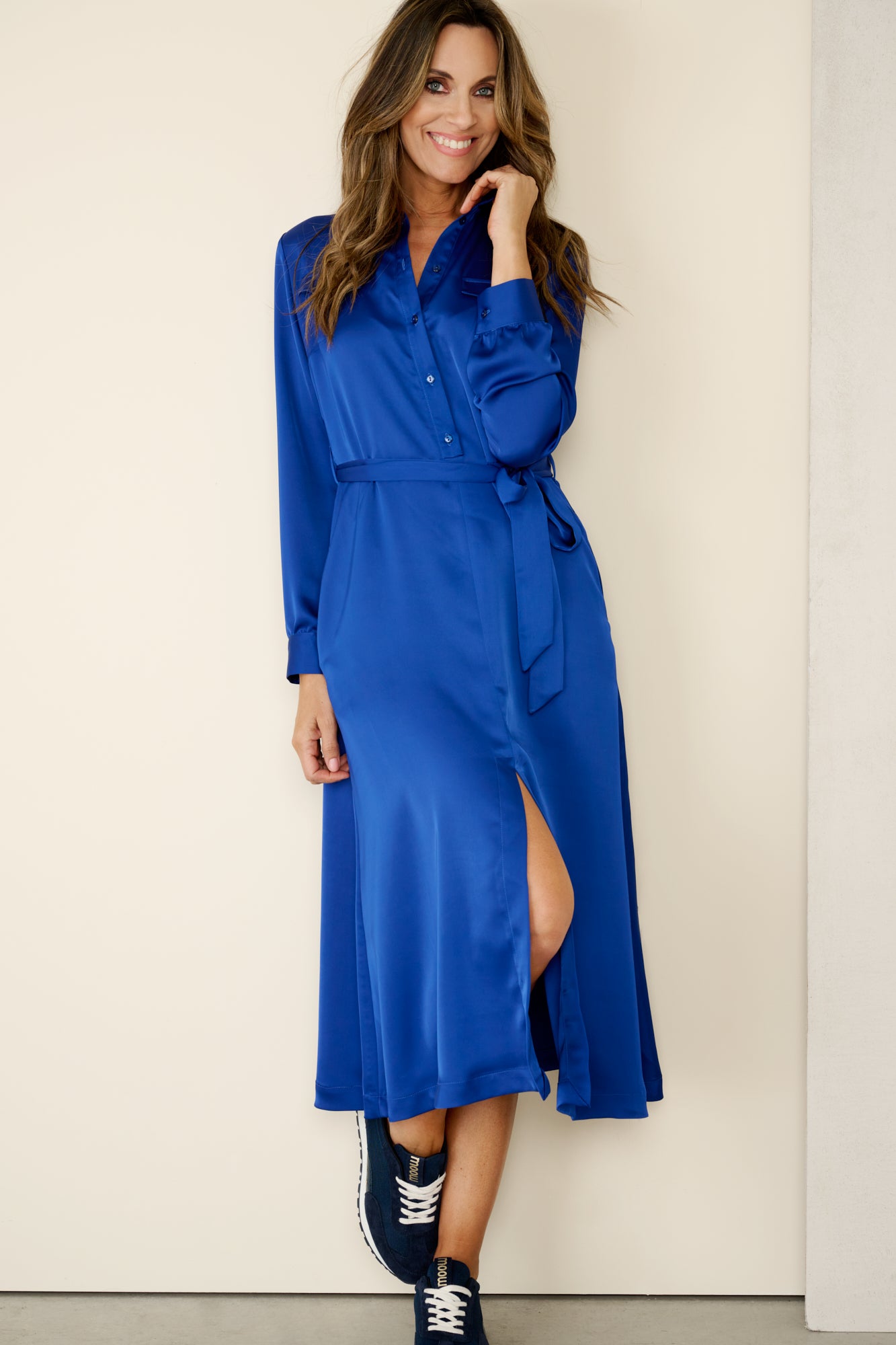 Robe Bleue Léonie De Paris (Elo Satin/Cobalt)