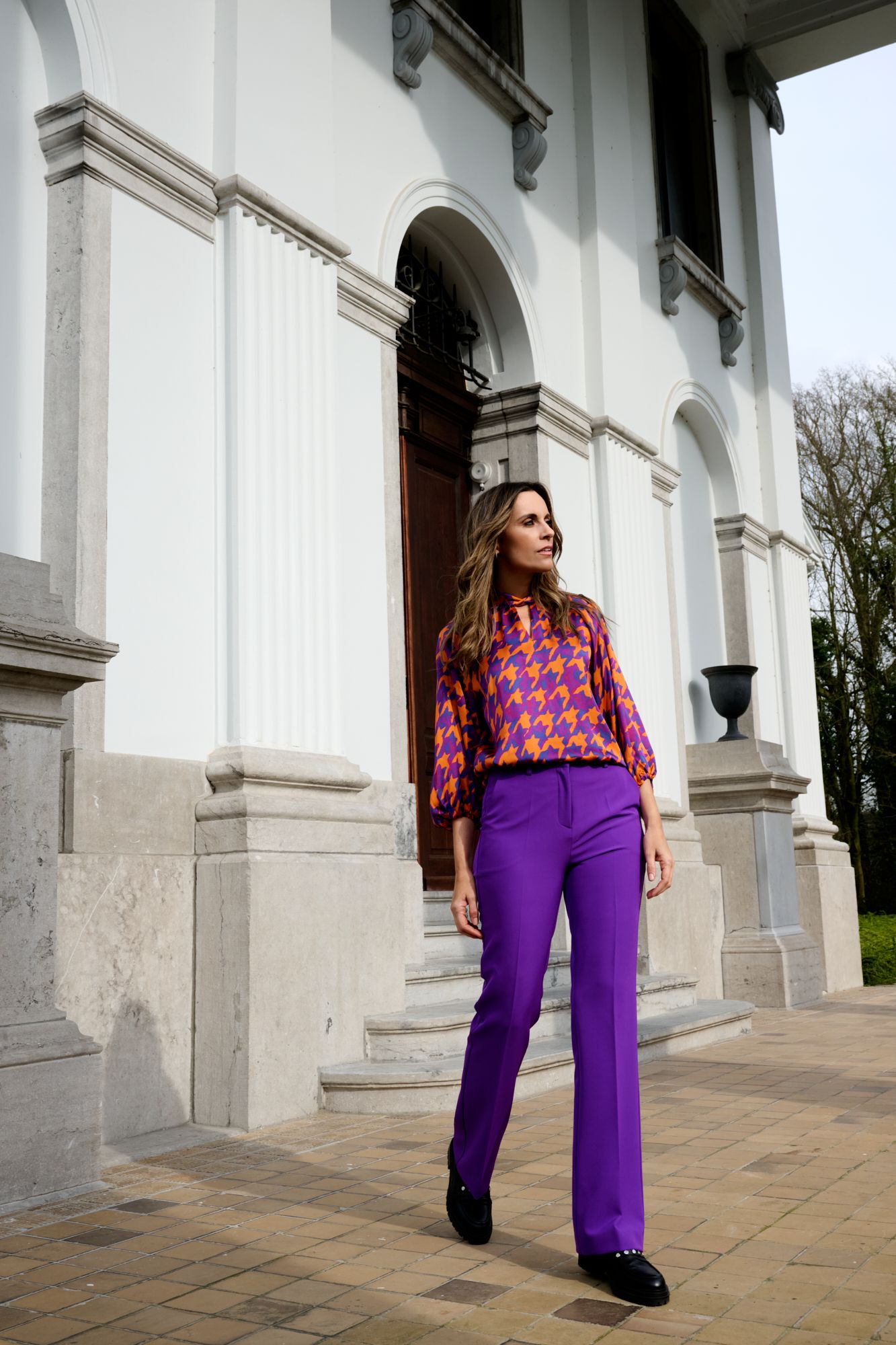 Blouse Violette Léonie De Paris ( Thea Pied/Or/Purp )