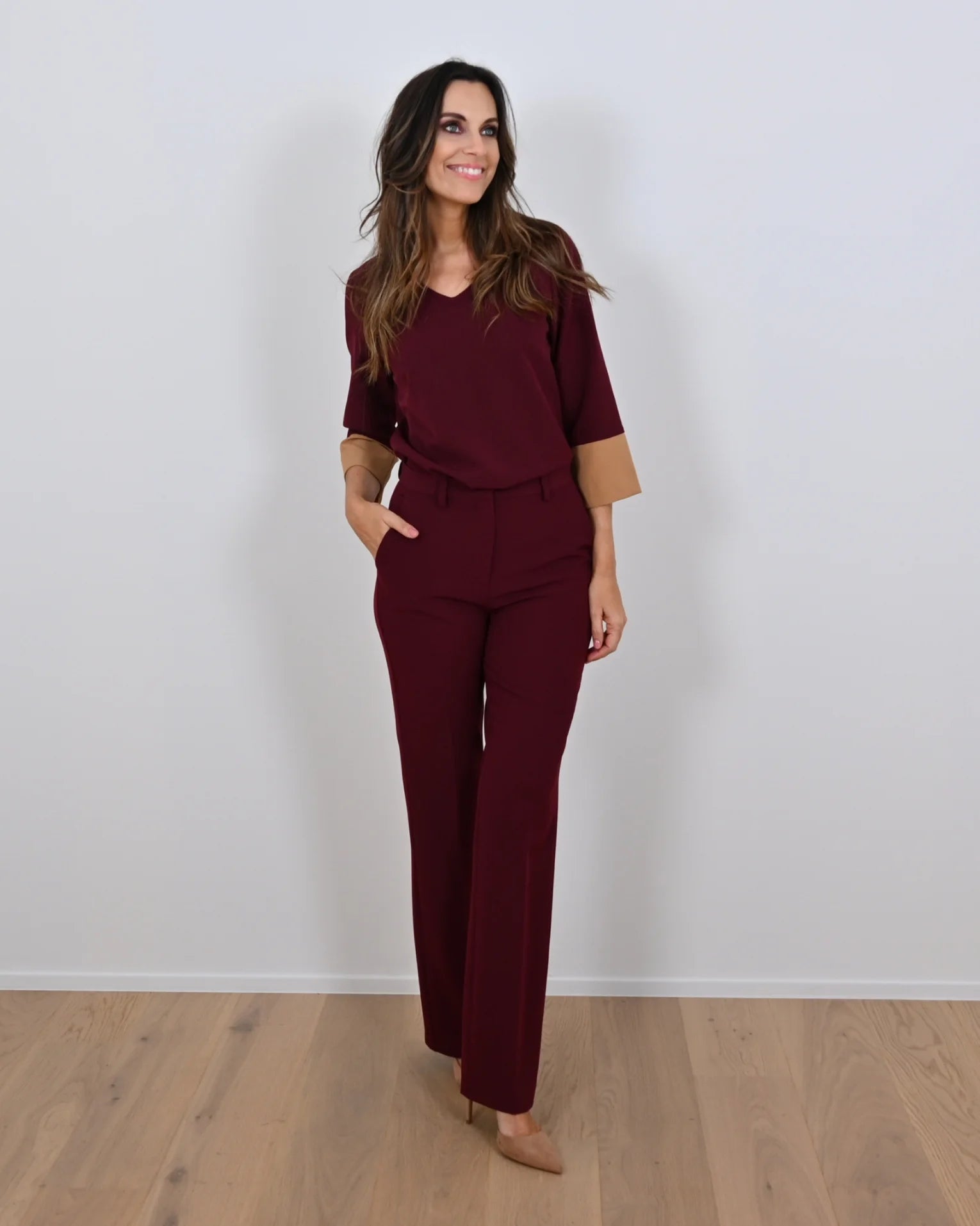 Broek Aubergine Leonie De Paris ( 252099 Jade )