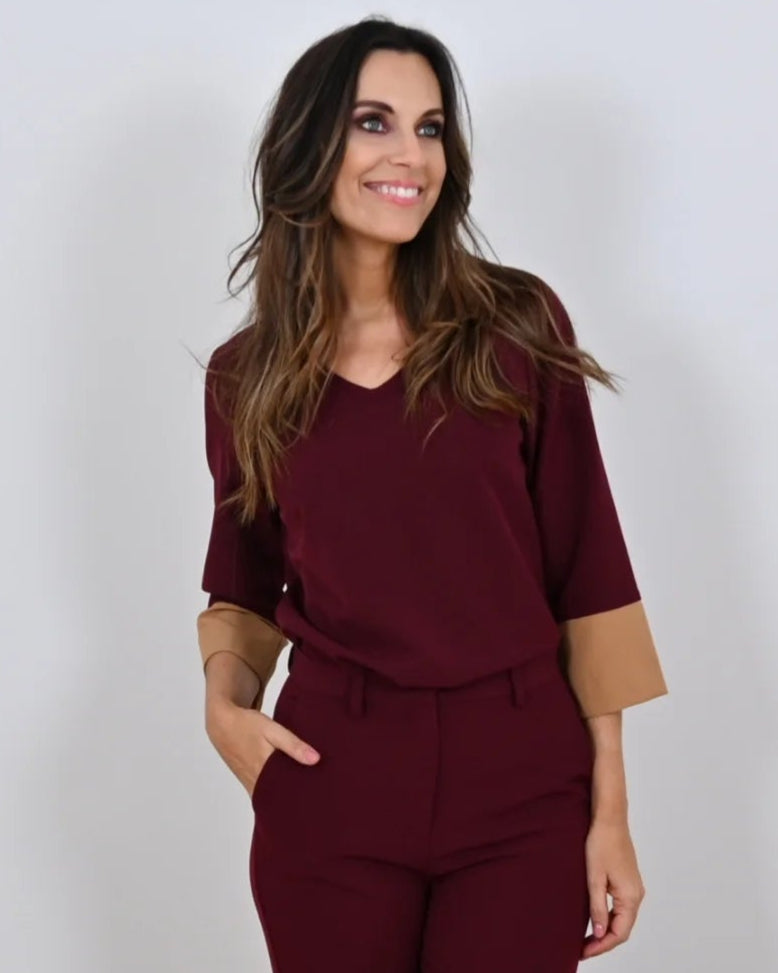 Blouse Aubergine Léonie De Paris ( 252238 Vino )