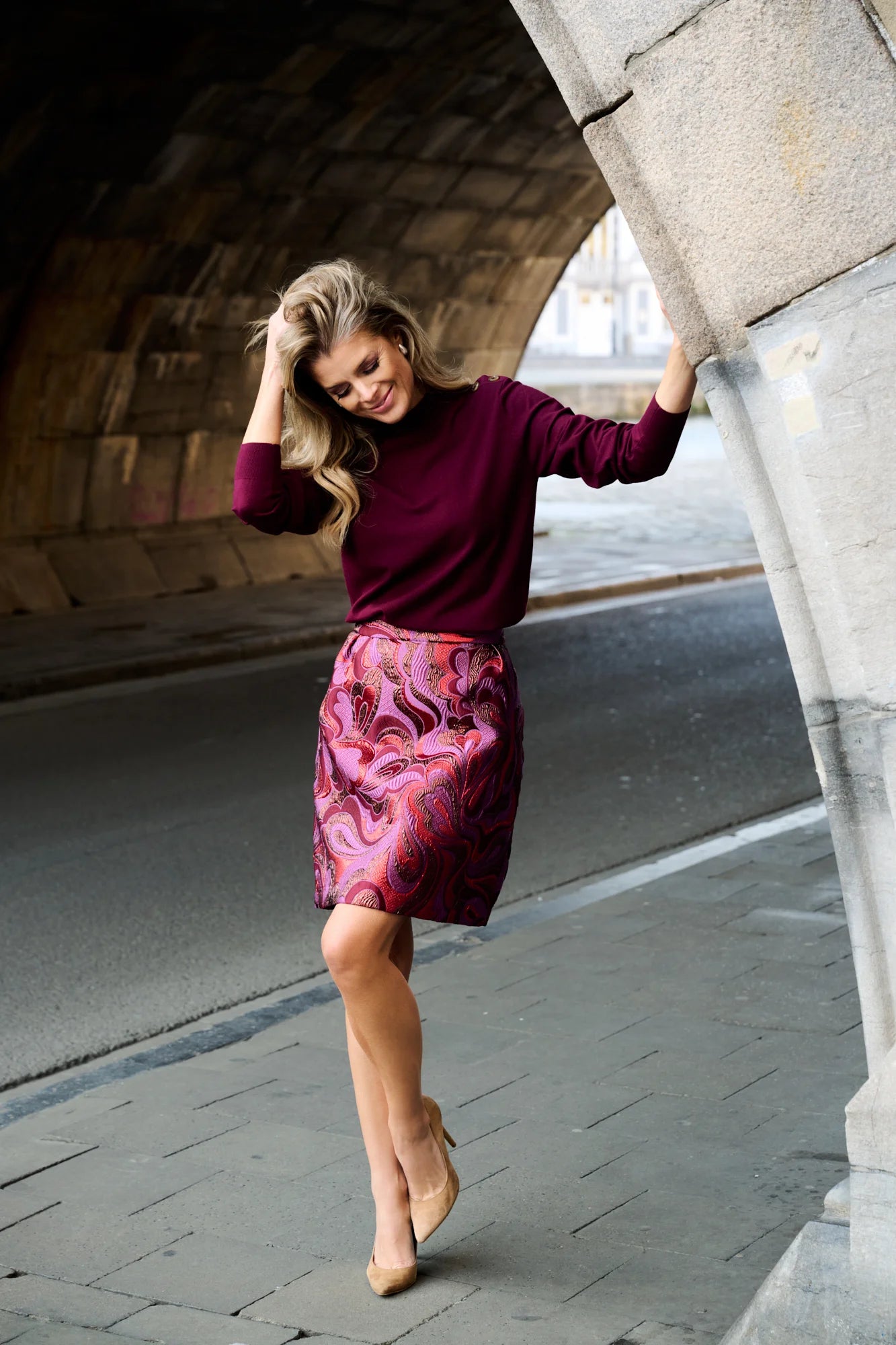 Pull Aubergine Leonie De Paris ( 252141 Maha )