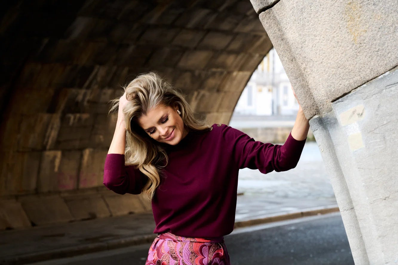 Pull Aubergine Leonie De Paris ( 252141 Maha )