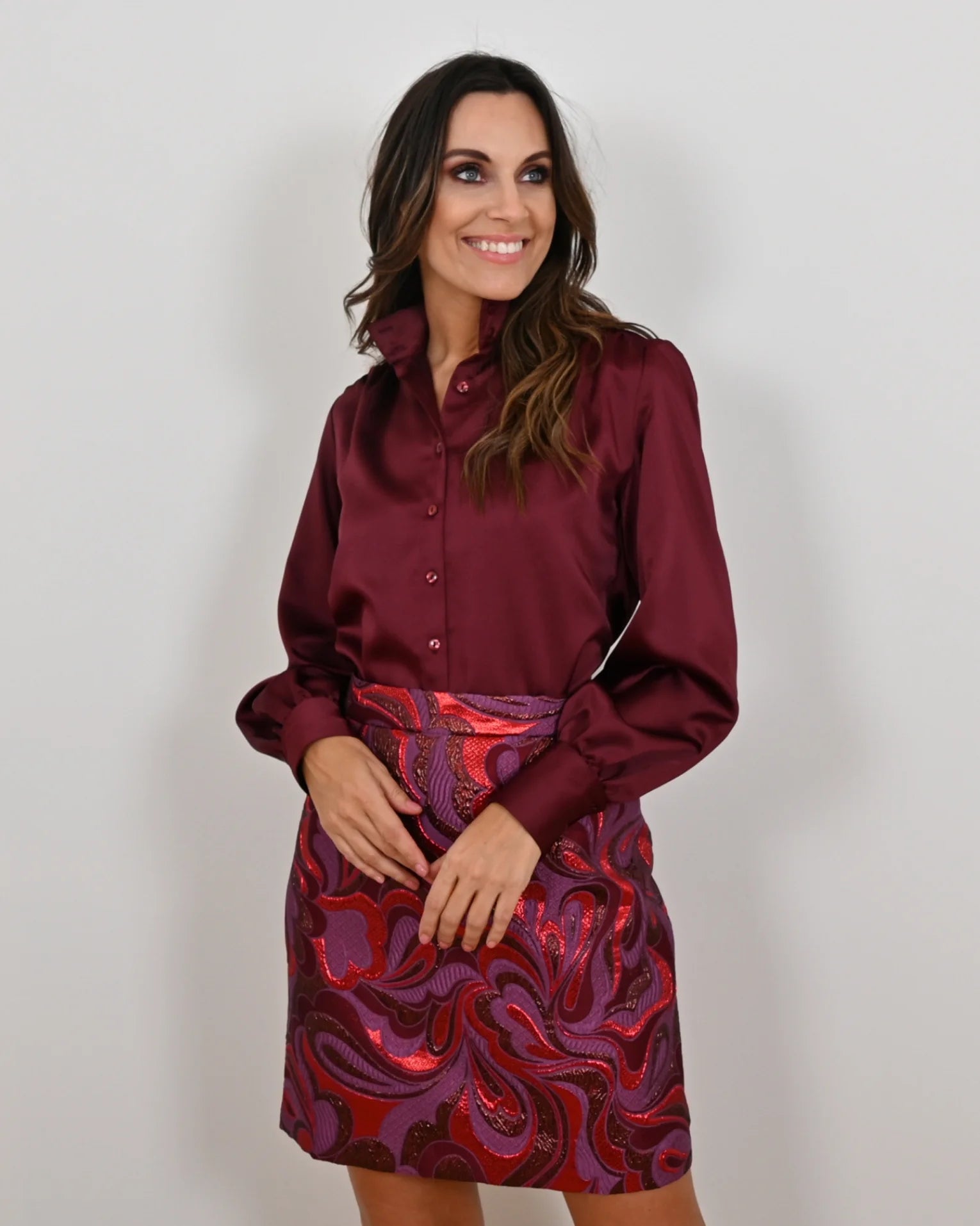 Blouse Aubergine Léonie De Paris ( 252185 Rani )