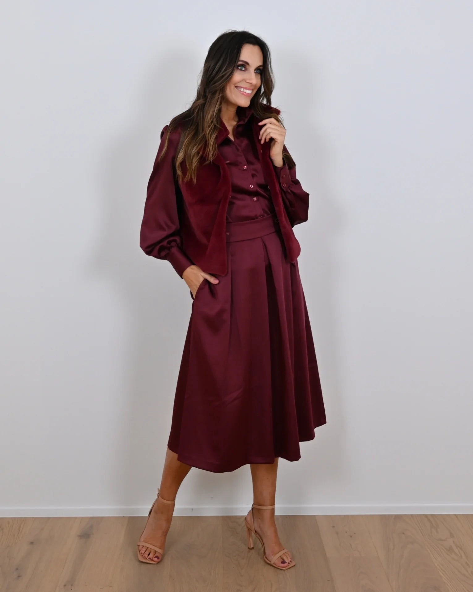 Jupe Aubergine Léonie De Paris ( 252228 Sol )