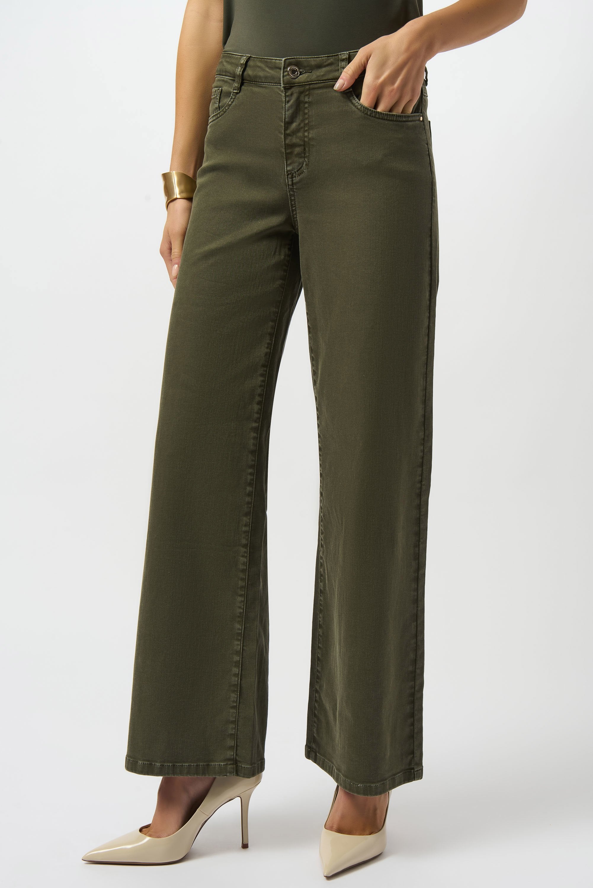 Broek Groen Ribkoff ( 253950/3380 )