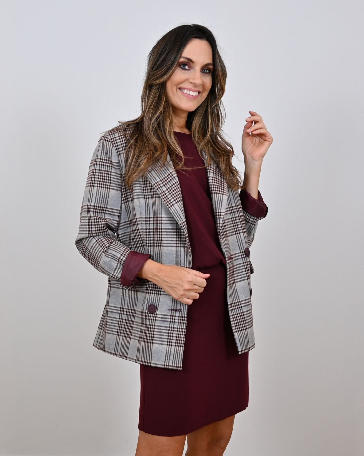 Kleedje Bordeaux Leonie De Paris ( 262213 Jarda/Bordeau )