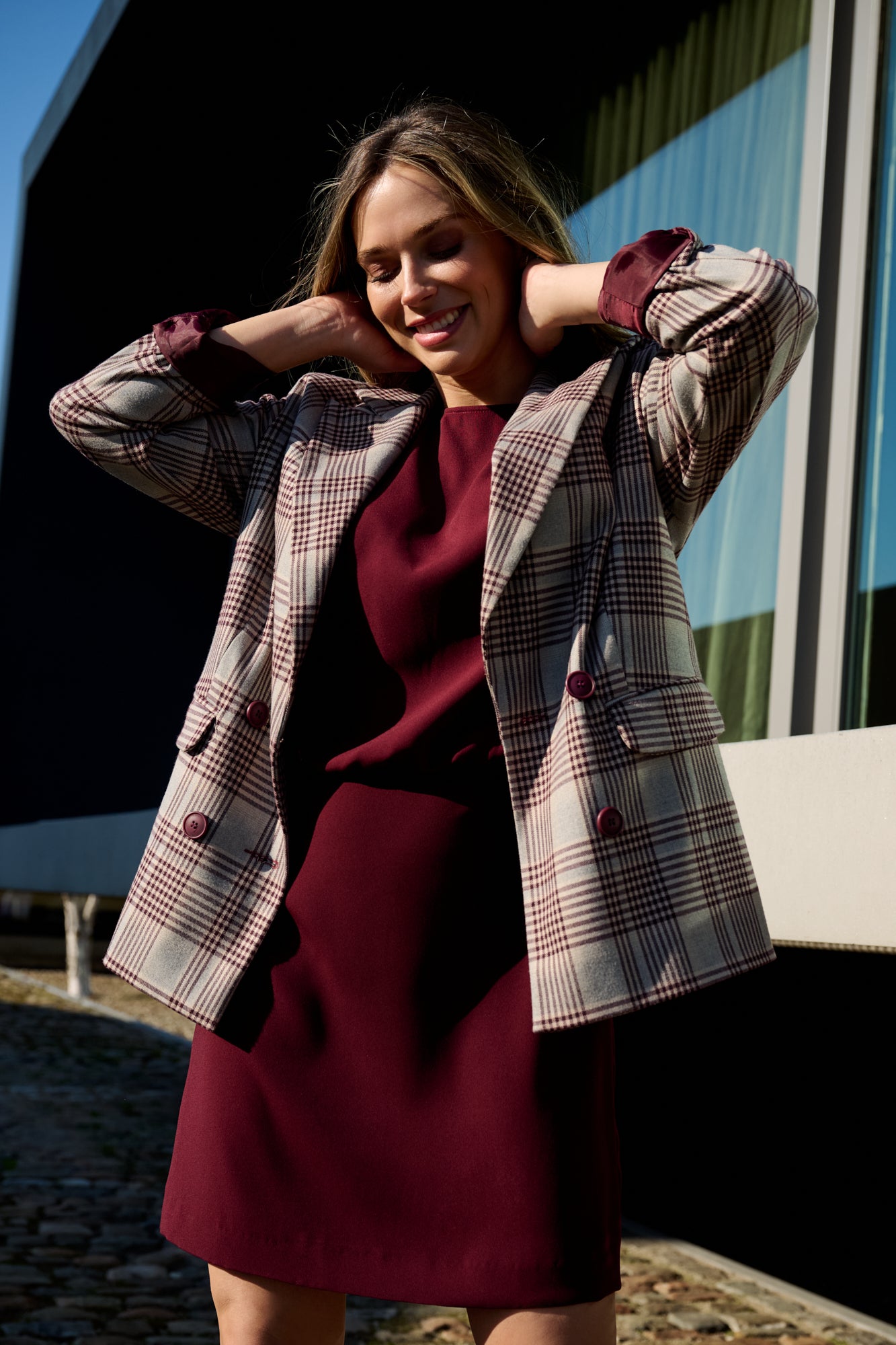 Kleedje Bordeaux Leonie De Paris ( 262213 Jarda/Bordeau )