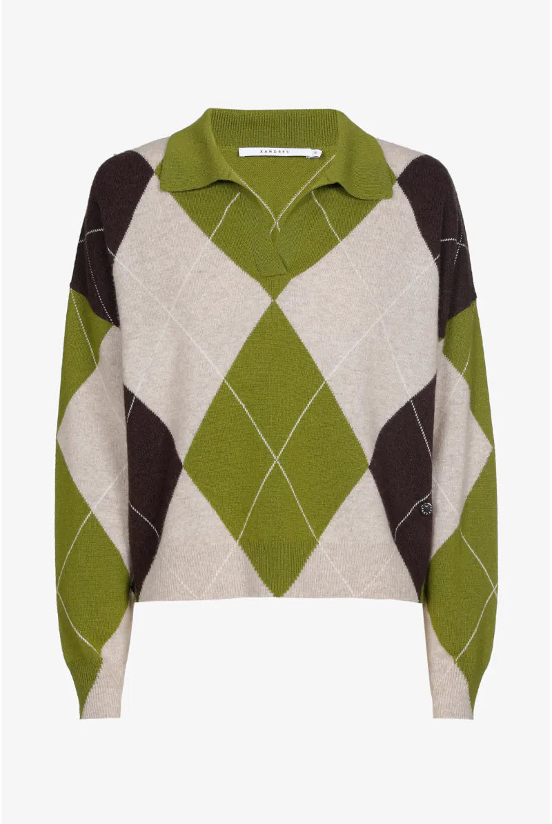 Pull Olijfgroen Xandres ( Sandrine/3015 )