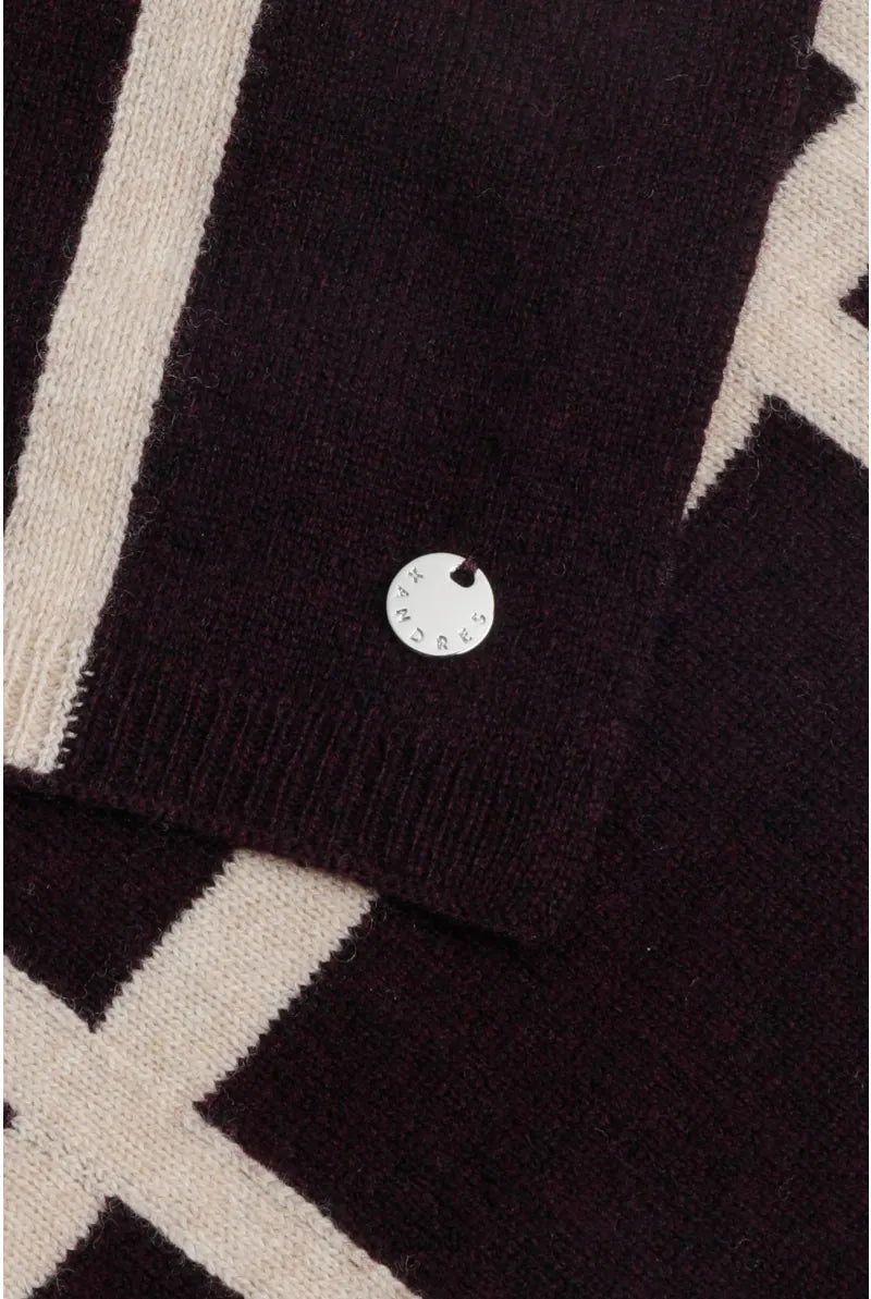Sjaal Aubergine Xandres ( Sylvia/0495 )