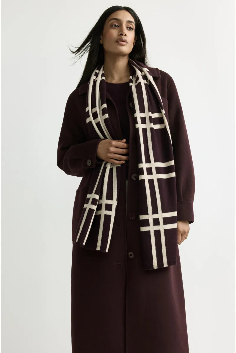 Sjaal Aubergine Xandres ( Sylvia/0495 )