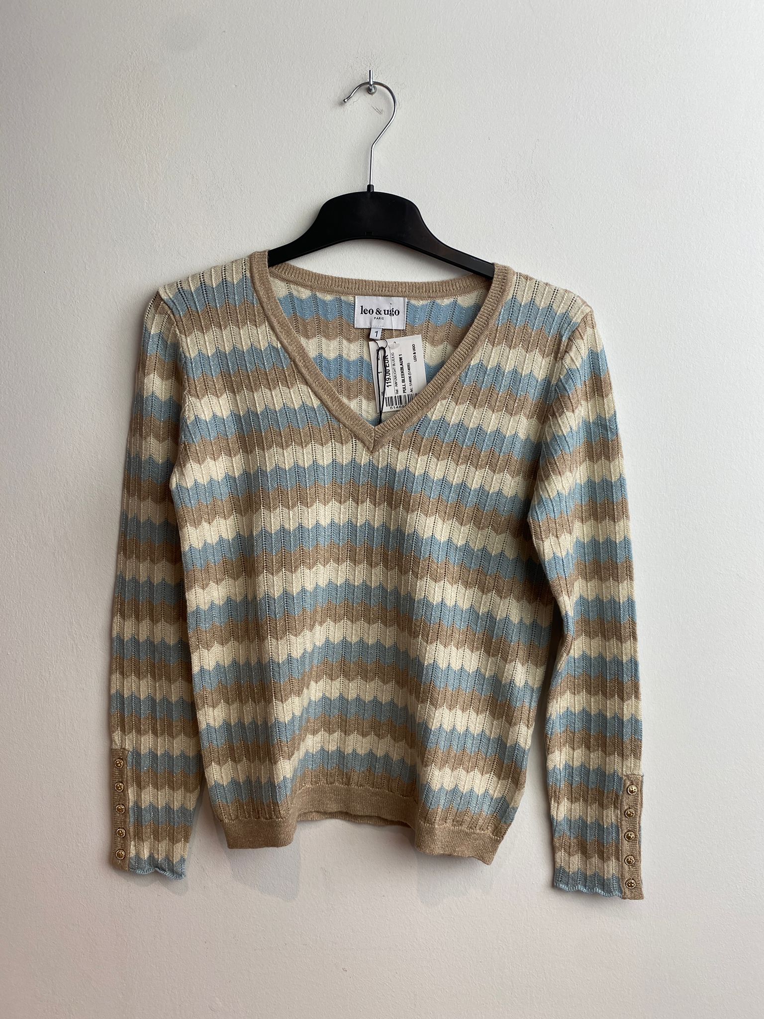 Pull bleu pâle Leo &amp; Ugo (AW126/Bleu clair/Lig)