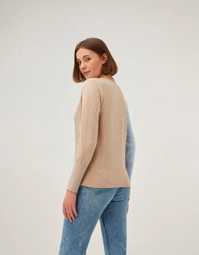 Pull Beige Leo &amp; Ugo ( Aw439/Bleu Ciel Beige )