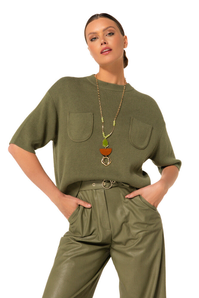Pull Olijfgroen Caroline Biss ( 4222/61 )