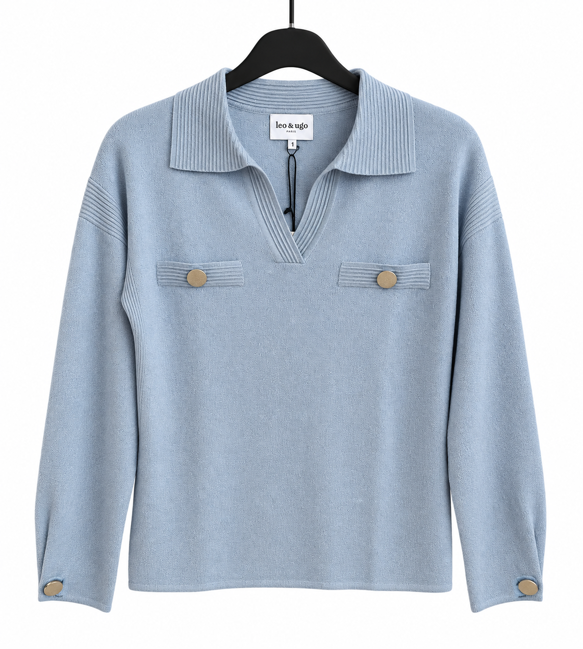 Pull Blauw Leo & Ugo ( Ah297/Skyblue Silver )