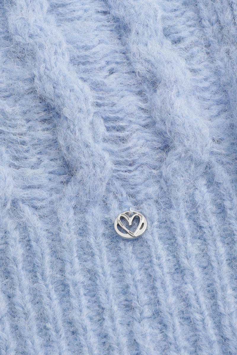 Pull gilet bleu pâle Marie Mero ( Ca55/Air )