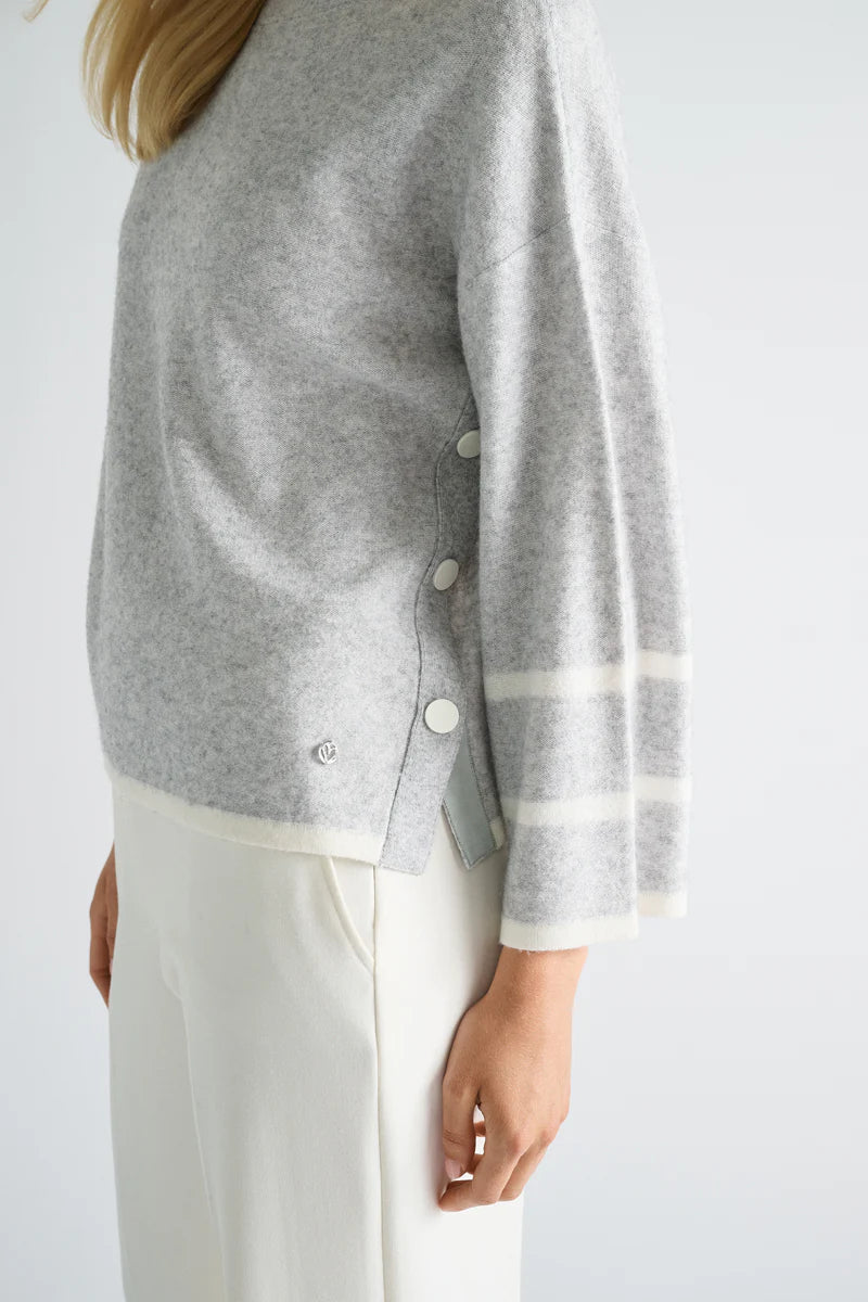 Pull gris pâle Marie Mero (Pu51/Gre+Cre)