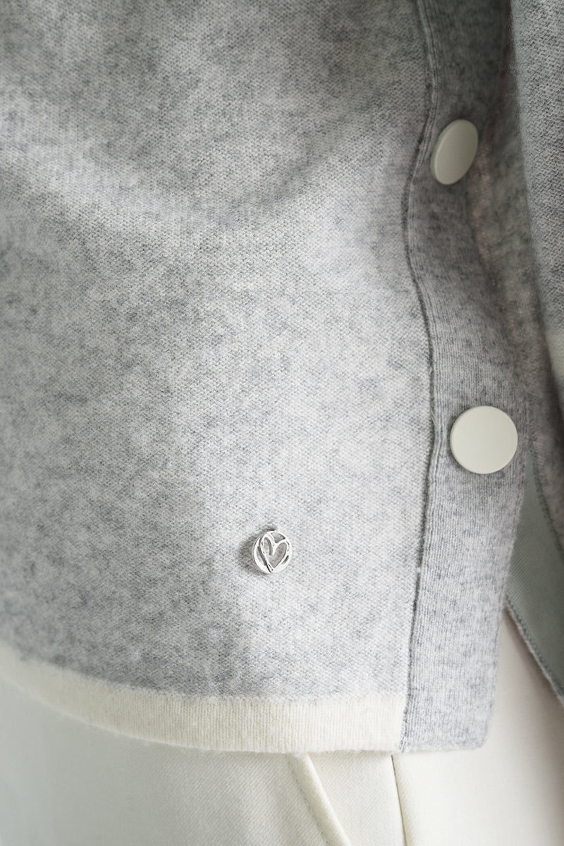Pull gris pâle Marie Mero (Pu51/Gre+Cre)