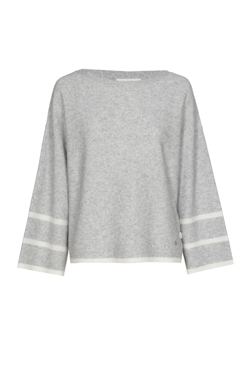 Pull gris pâle Marie Mero (Pu51/Gre+Cre)