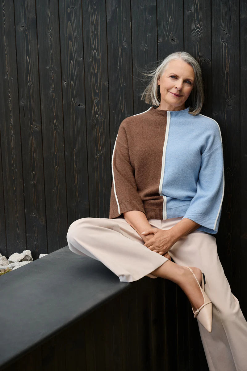 Pull Beige Marie Mero ( Pu70/Cog+Sky )