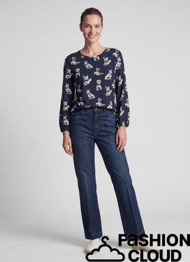 T-shirt bleu corbeau (113373/7374)
