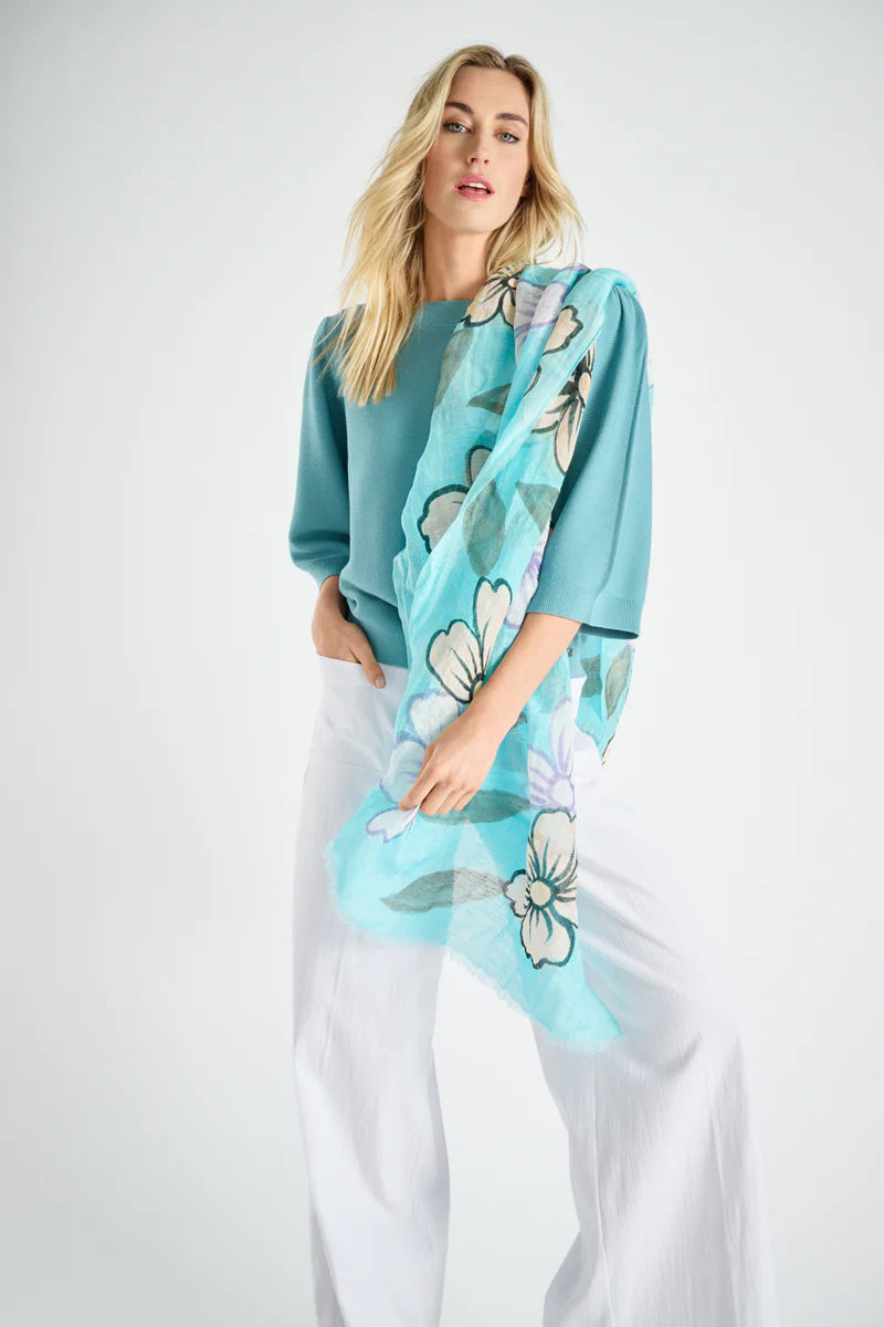 Sjaal Turqoois Marie Mero ( Sc53/Tur+Kha )