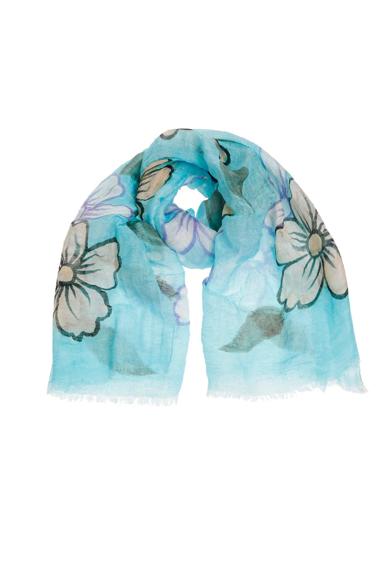 Sjaal Turqoois Marie Mero ( Sc53/Tur+Kha )