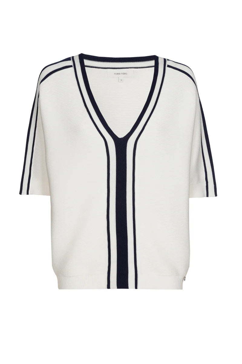 Pull Ecru Marie Mero ( Pu51/Cre+Nav )