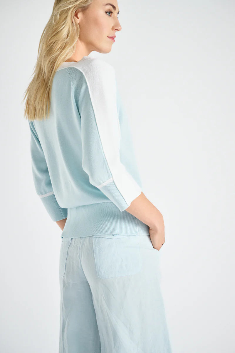 Pull Turqoois Marie Mero ( Pu32/Tur+Whi )