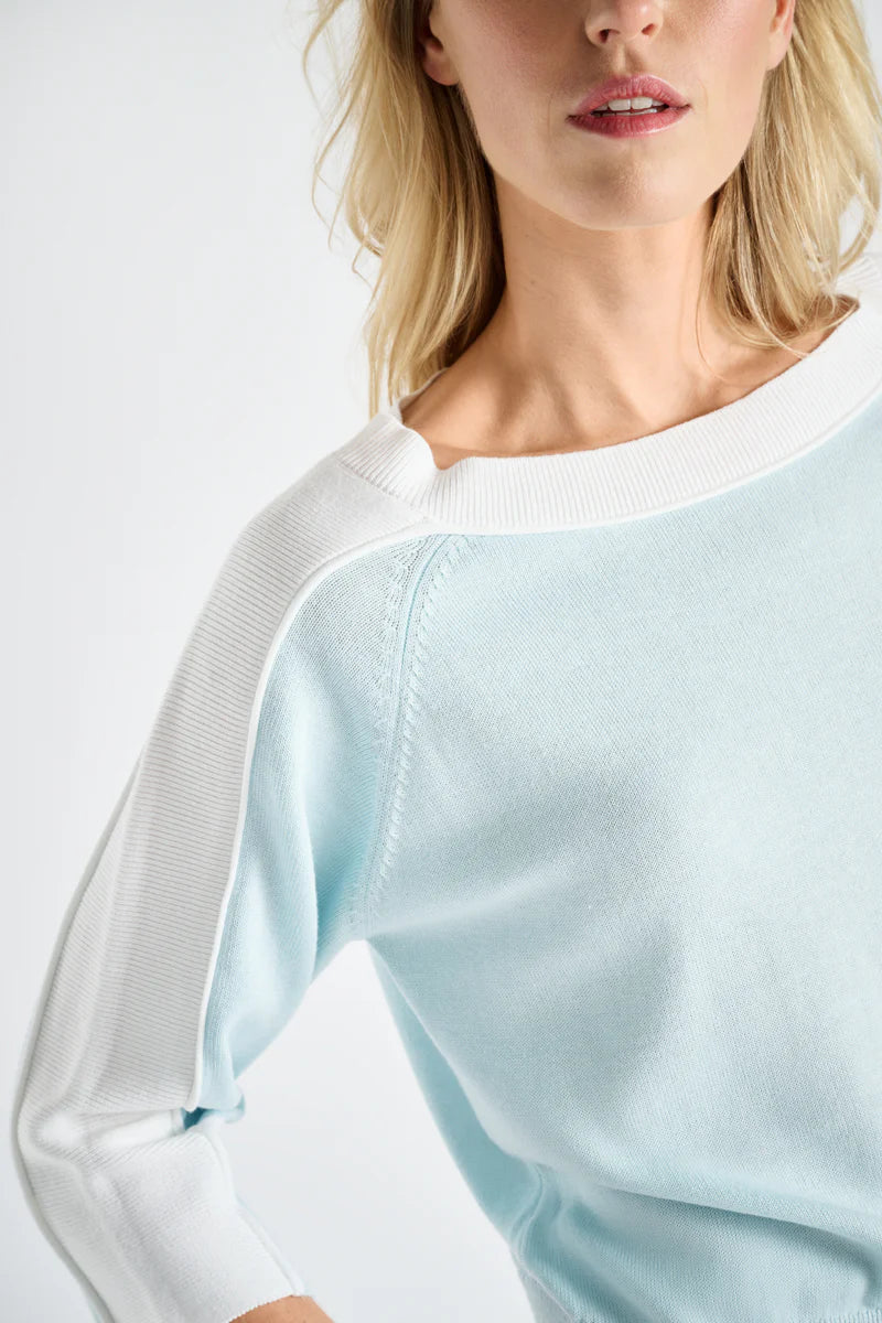 Pull Turqoois Marie Mero ( Pu32/Tur+Whi )