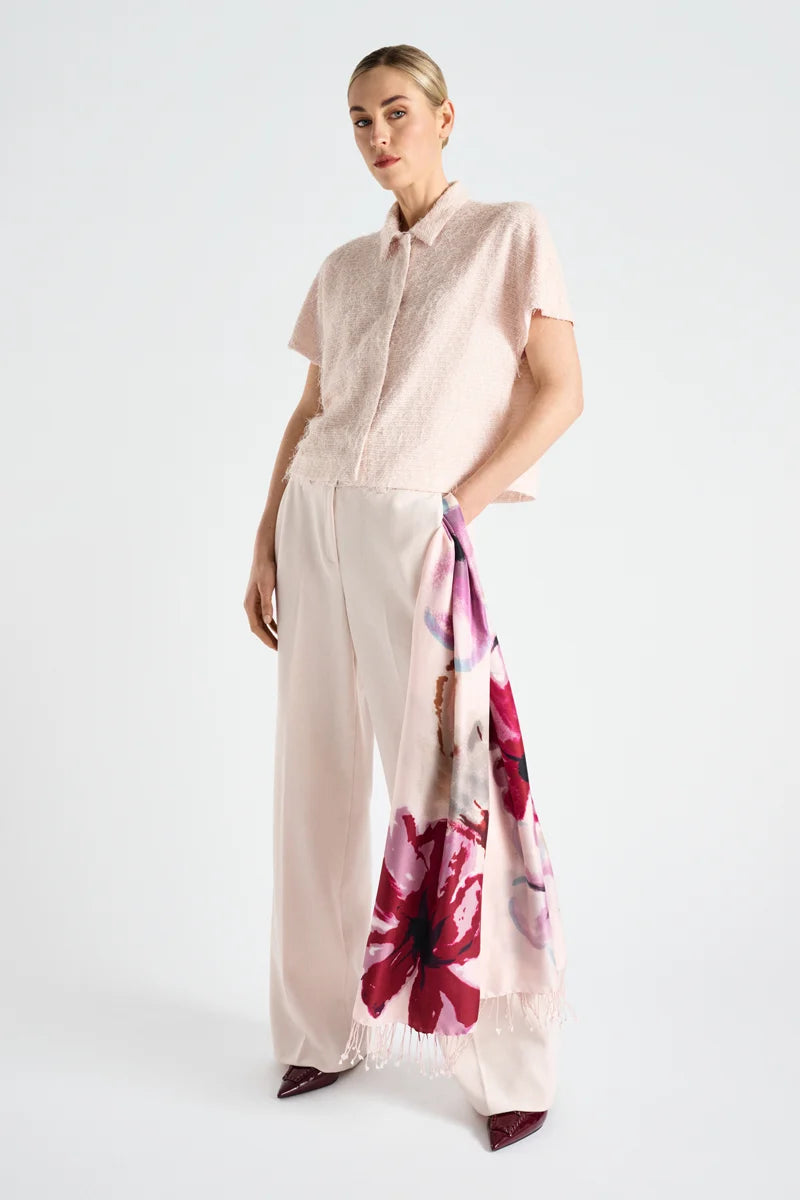 Sjaal Roze Marie Mero ( Sc55/Cre+Mer+Win )