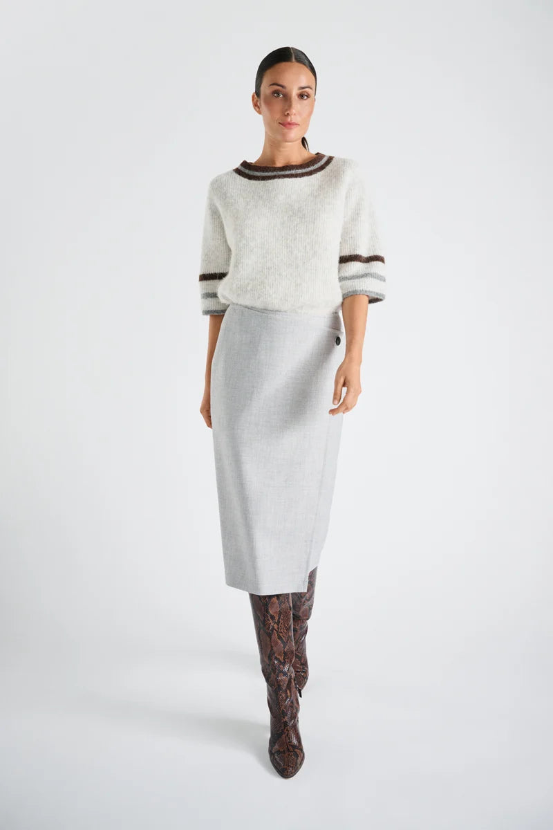 Pull gris Marie Mero (Pu82/Sil+Bro+Gre)