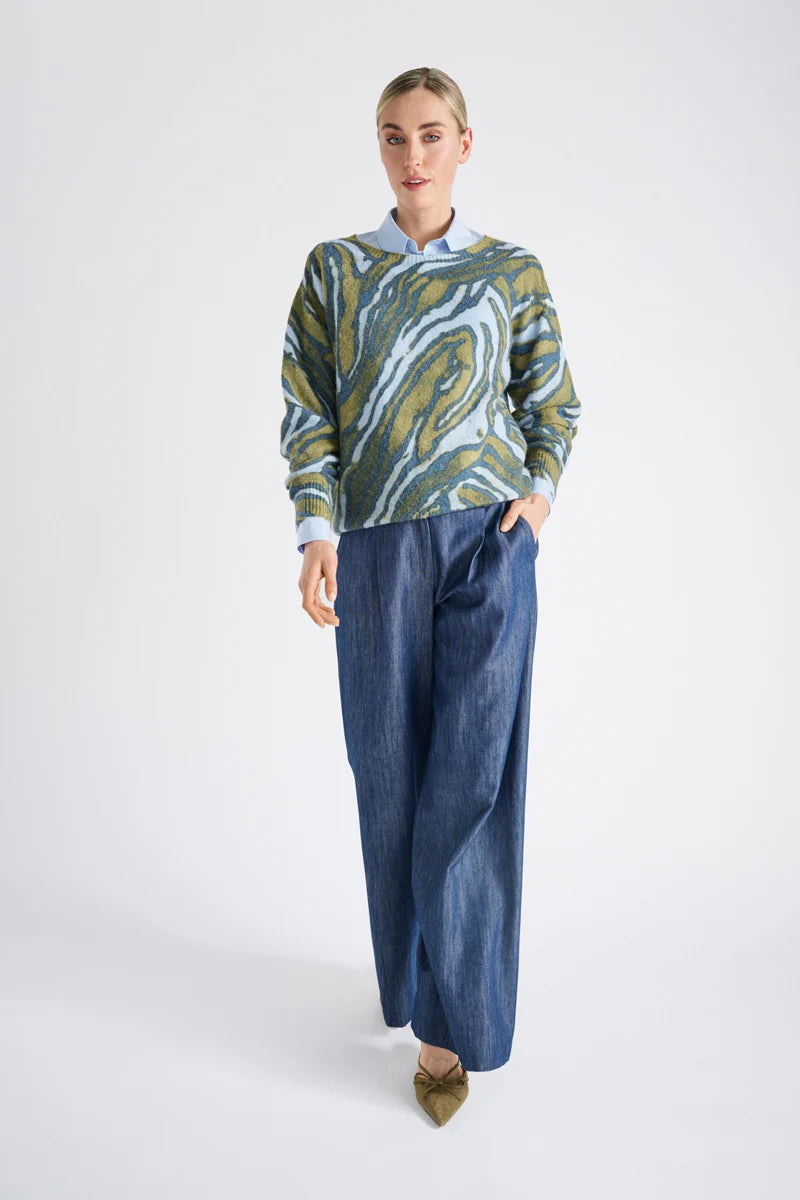 Pull Groen Marie Mero ( Pu48/Den+Oli+Sky )