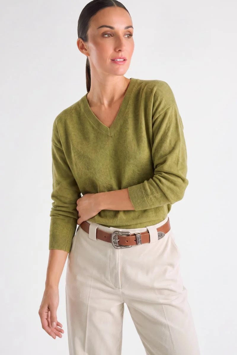 Pull Olijfgroen Marie Mero ( Pu25/Mos )