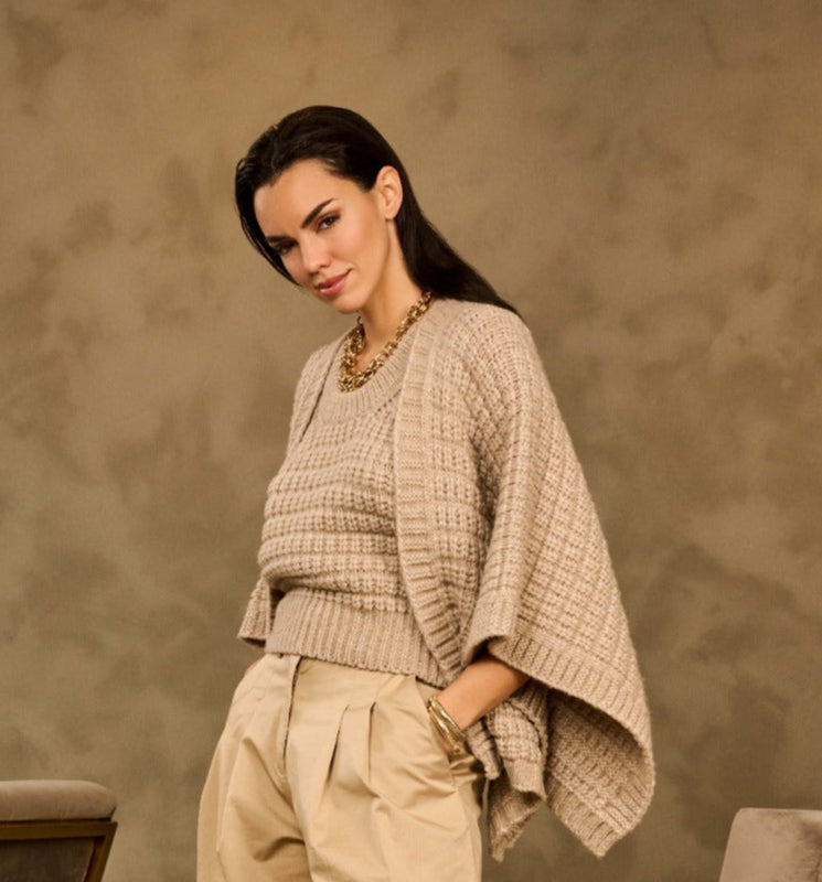 Giletpull Beige Due Amanti ( Fango/Oat )