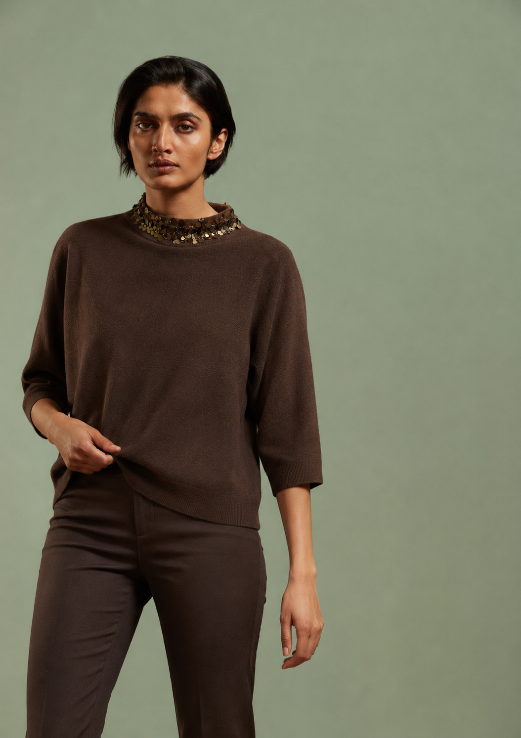 Pull Marron Atmos Fashion ( 2464 Sija/Wood )