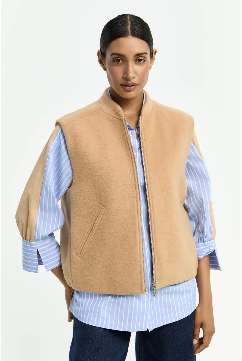 Giletvest Beige Xandres ( Beno/0420 )