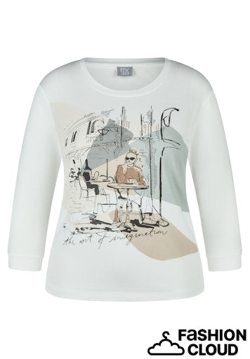 T-Shirt Wit Rabe ( 221353/5601 )