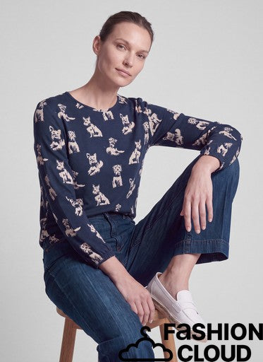 T-shirt bleu corbeau (113373/7374)