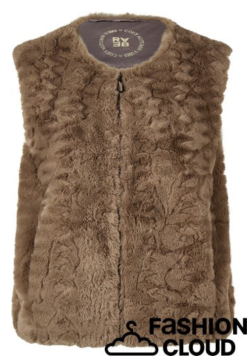Giletvest Taupe Rabe ( 123872/7672 )