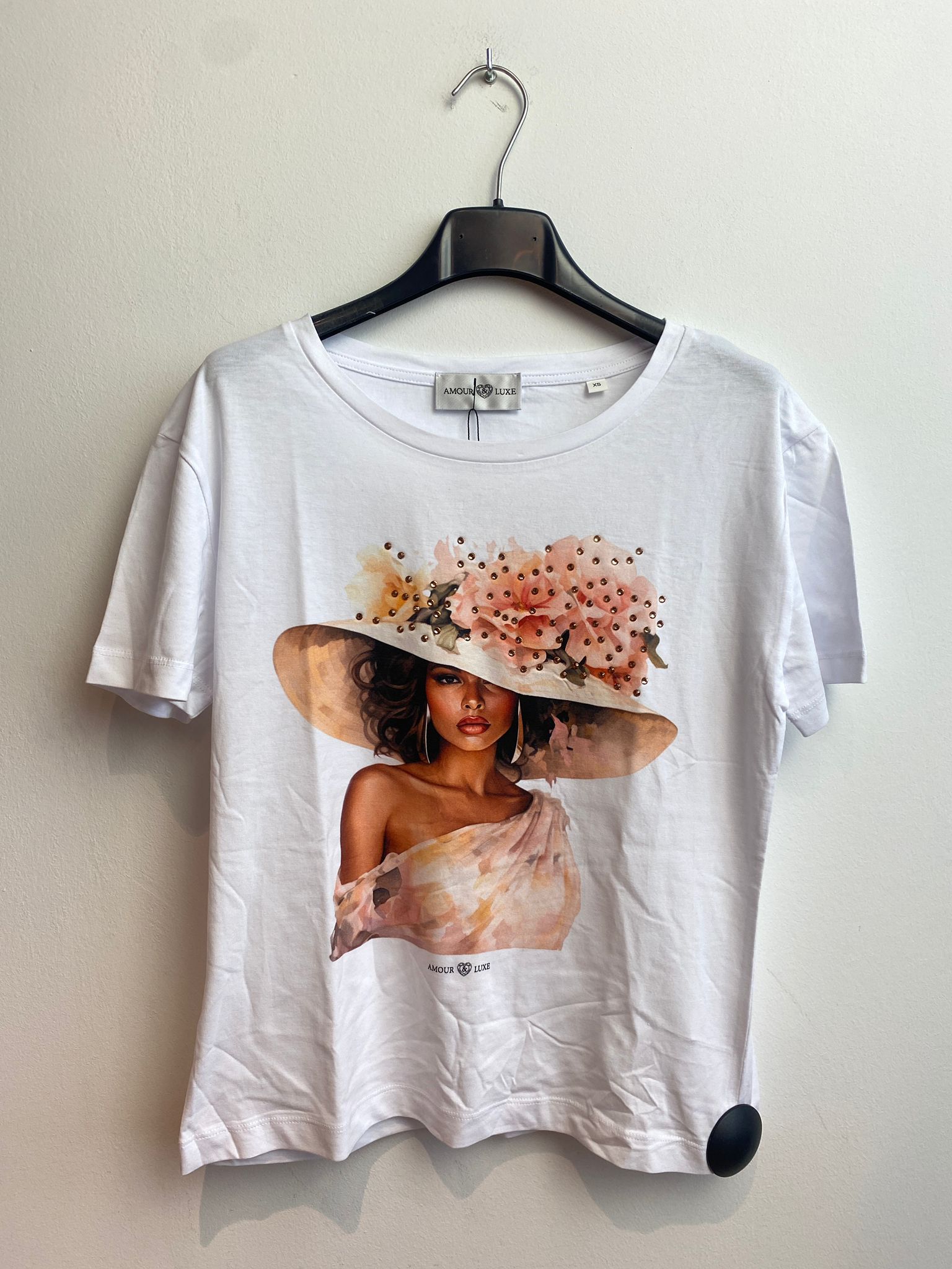 T-Shirt Wit Amour & Luxe ( Eden J T5/White )