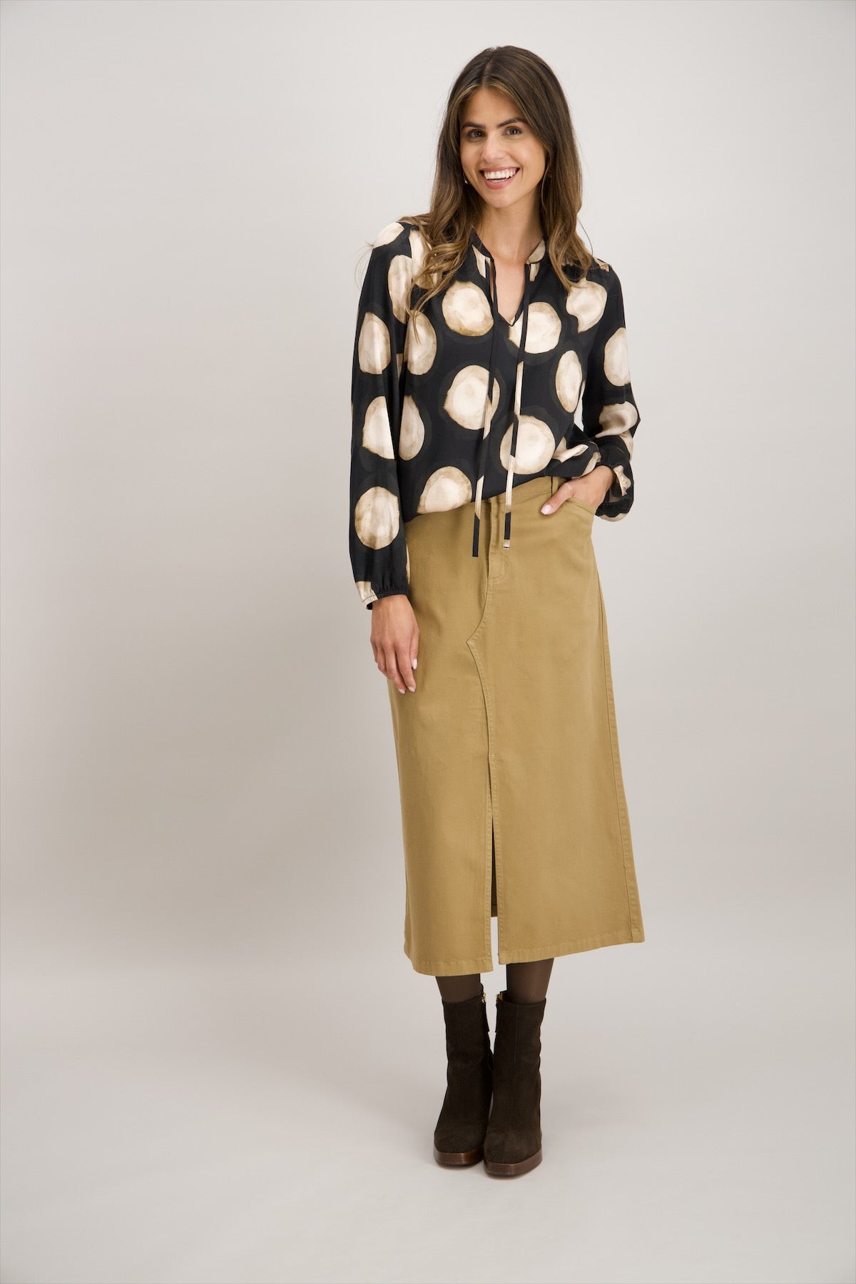 Chemisier Noir Signe Nature ( 840247/8 )