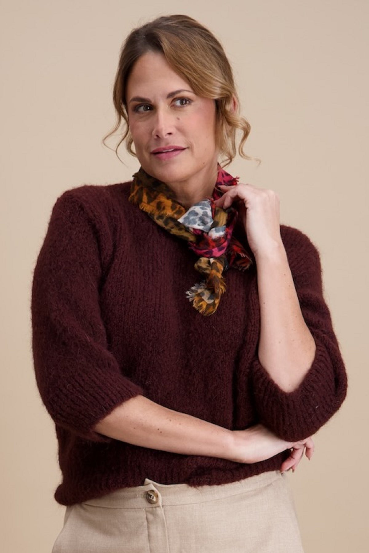 Pull Aubergine Signe Nature ( 842248/09 )